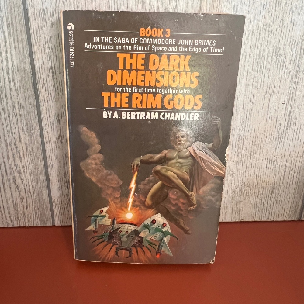 The Dark Dimensions & The Rim Gods A Bertram Chandler Ace Sci-Fi Paperback 1978
